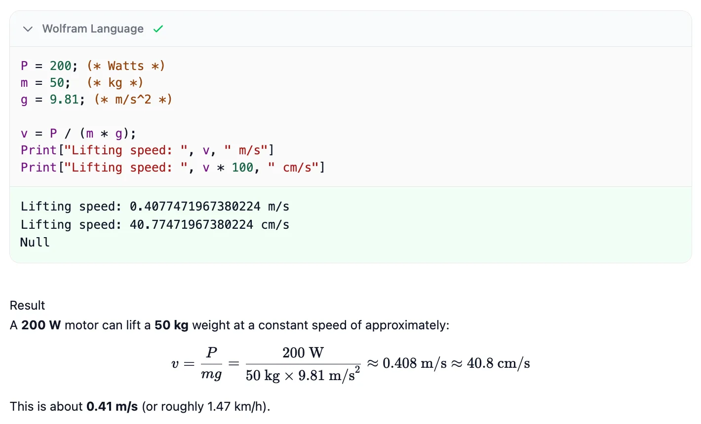 MATLAB code execution with a plot