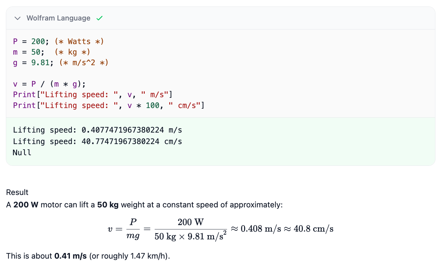 MATLAB code execution with a plot
